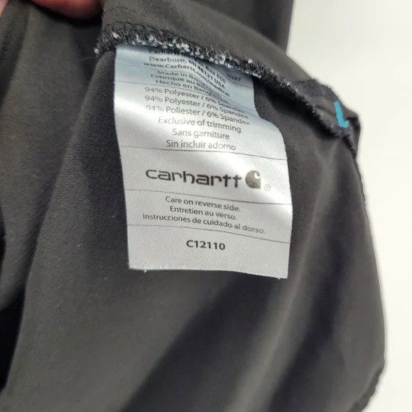 Carhartt Scrub Set Womens XL Black Force Cross-Flex V-Neck Cargo C12110 C52110 - Picture 3 of 9